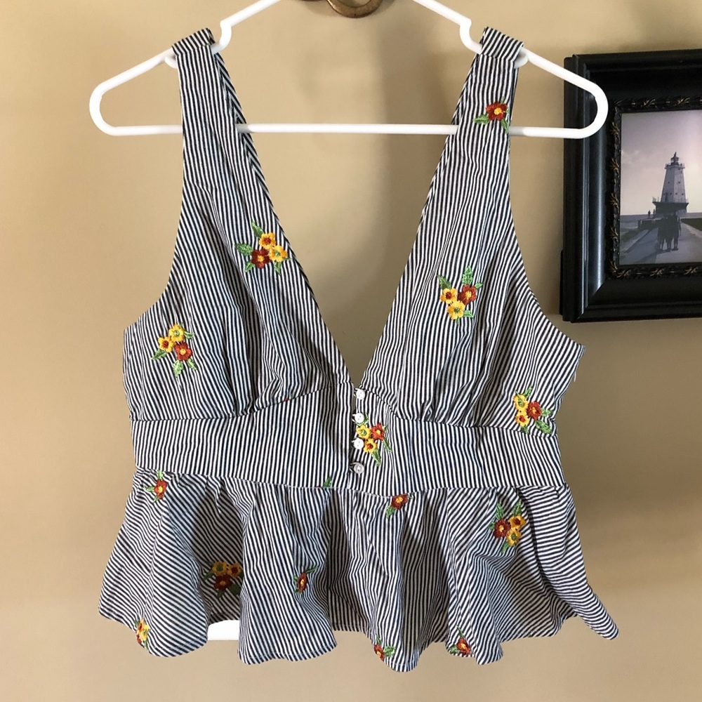 Crop peplum top